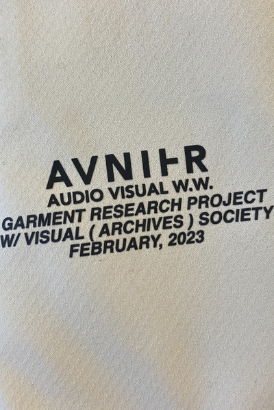Events &quot;Visual (Avnier) Society - Garment Research Project - © Visual Society
